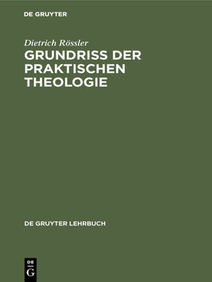 cover image of Grundriß der praktischen Theologie